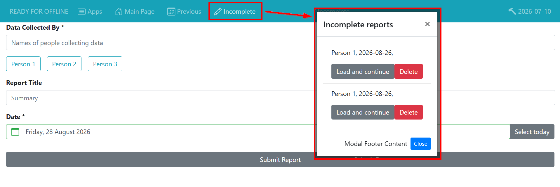Incomplete Reports