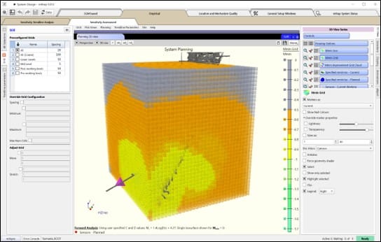 System design layout using grid-based calculations